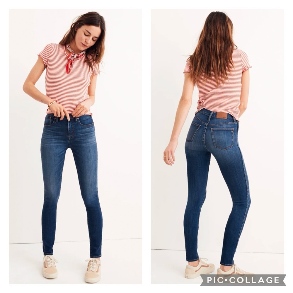 EUC Madewell 10" High-Rise Skinny Jeans in Danny Wash: TENCEL Denim Edition